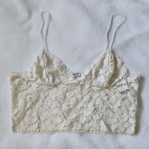 Free People Cream Lace Chemise